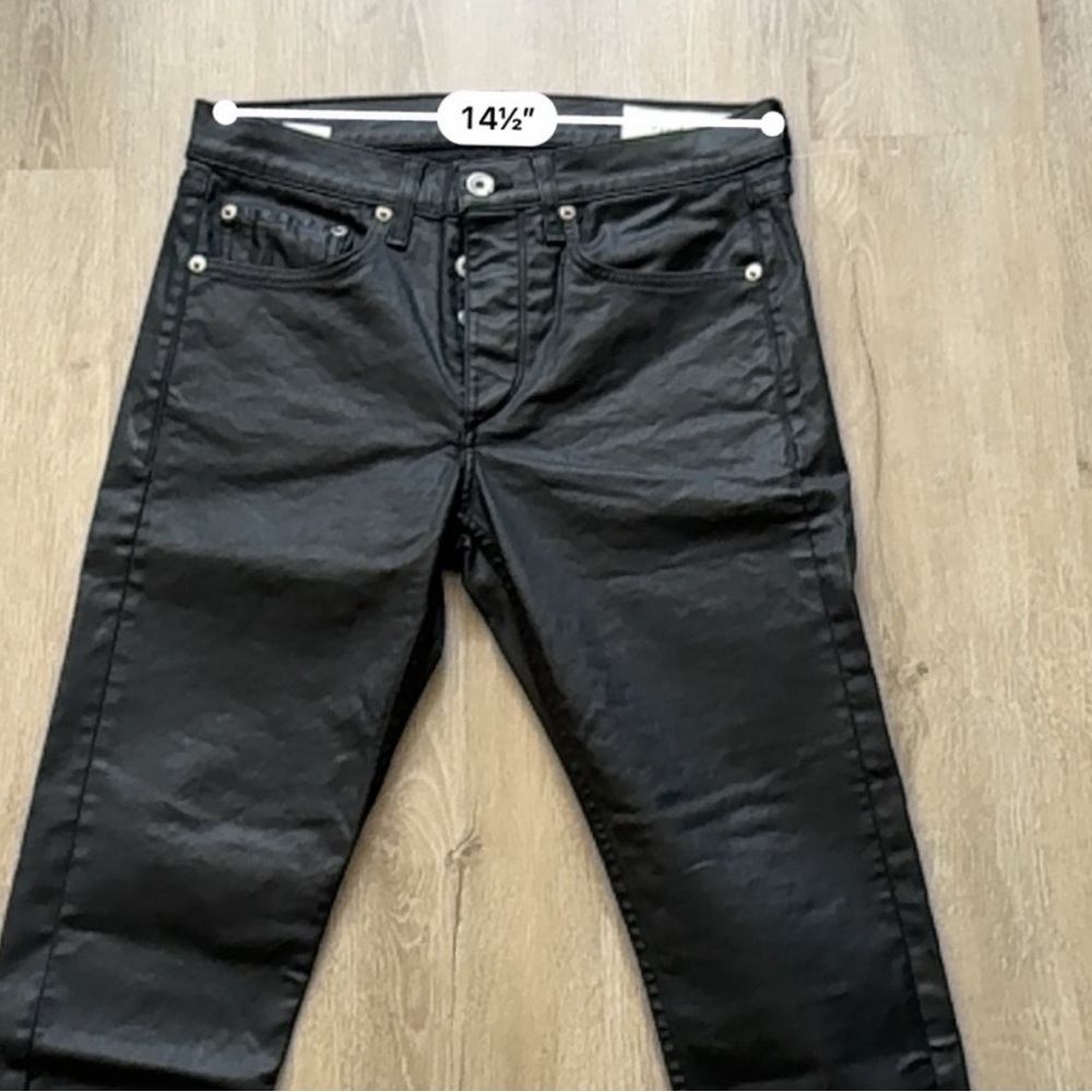 NWOT Rag and Bone Nina Coated Extra Slim Black Jeans SZ 29 - Picture 4 of 7